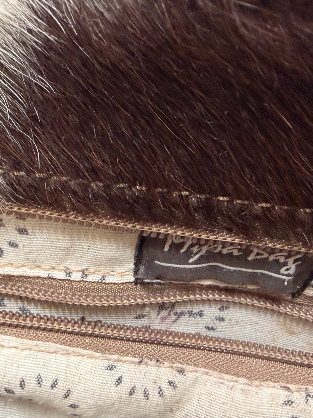 Myra Bag Brown & Cream Hair-On Hide Crossbody Bag - Picture 2 of 12